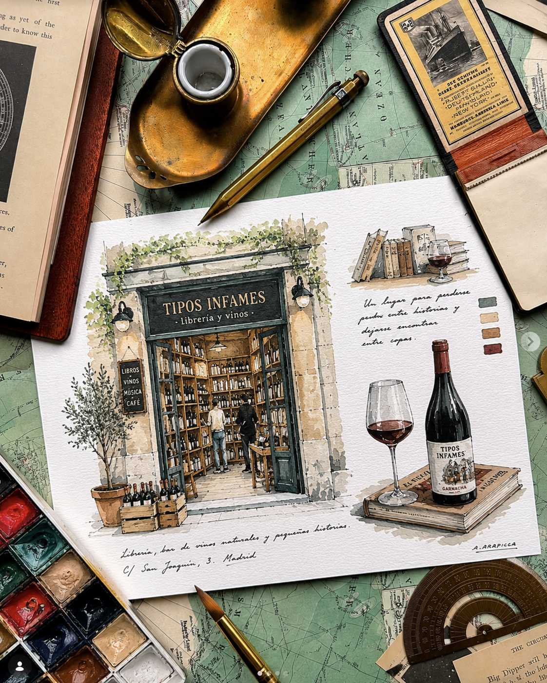 Tipos Infames (librería + vinos)